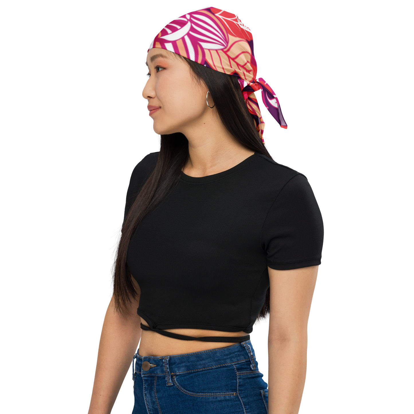 "Pink Floral" Bandana