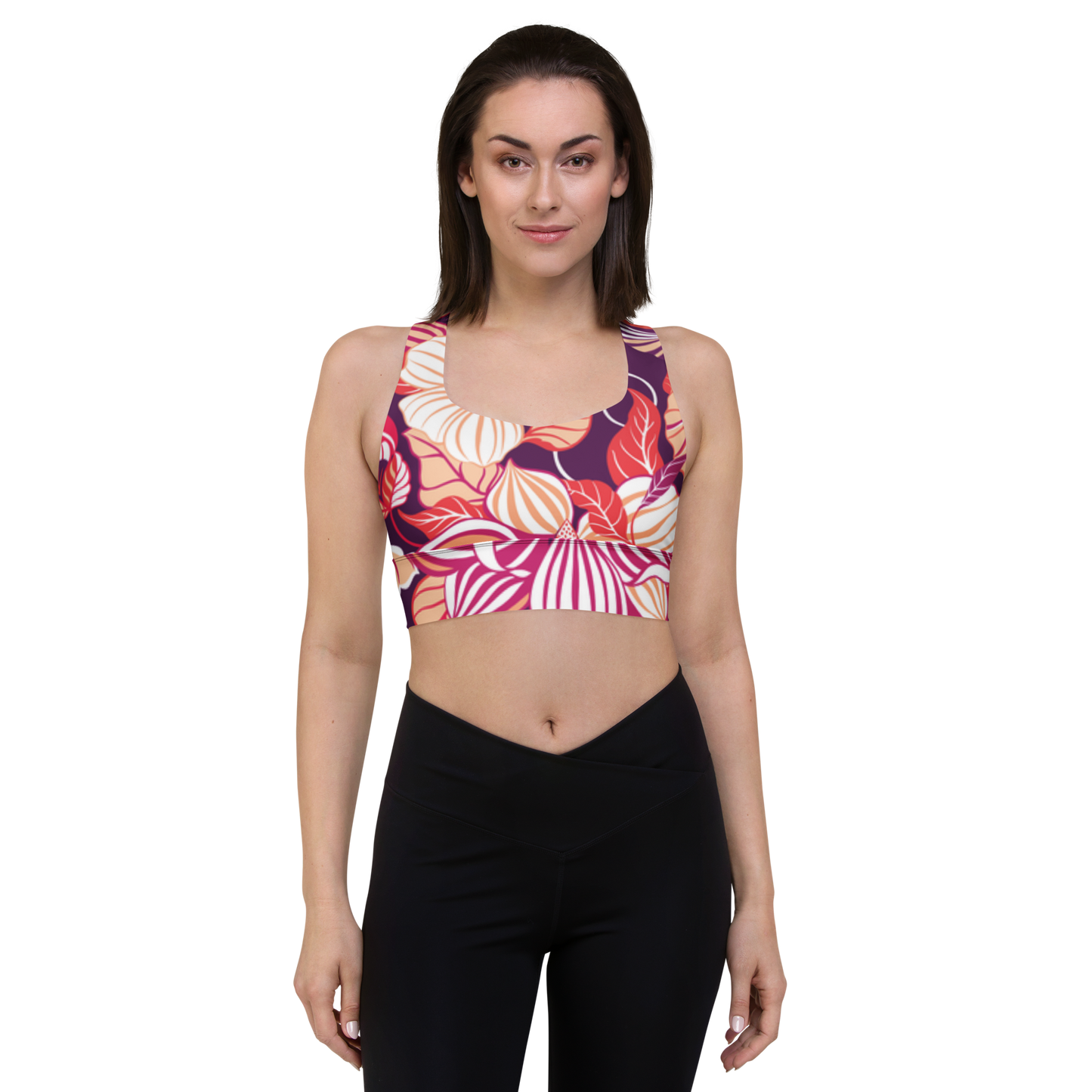 "Pink Floral" Sports Bra