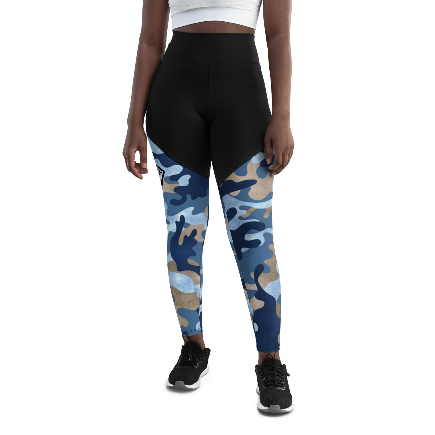 "Blue Camo" Runner Leggings