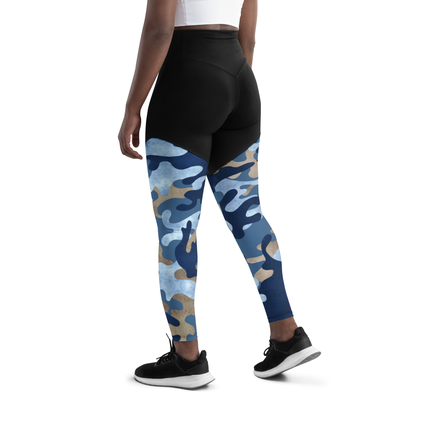 "Blue Camo" Runner Leggings