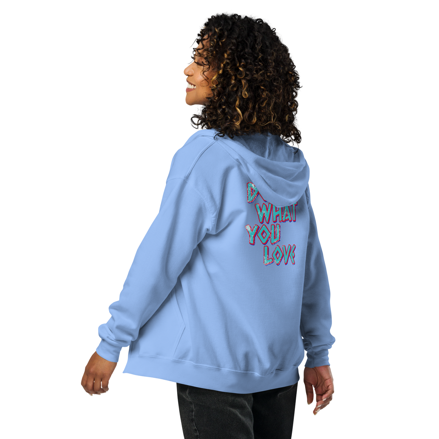 "Do What U Love" Zipped Hoodie